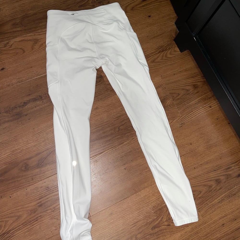 All white size 4 lululemon leggings